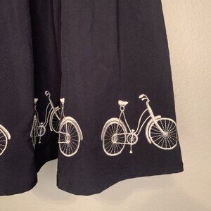 Comme Toi Navy & White Bicycle Skirt